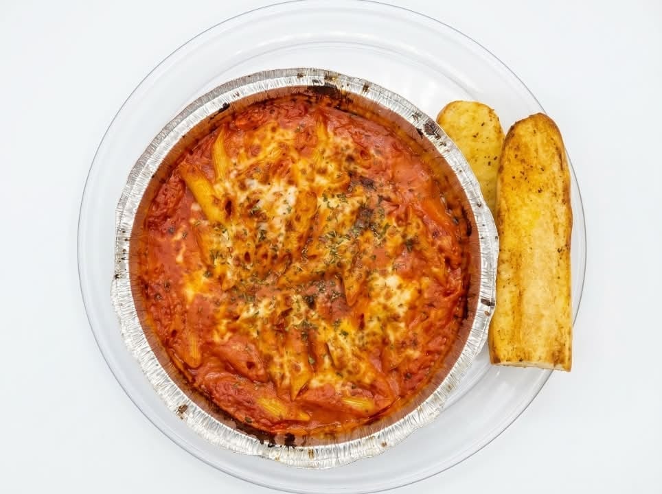 Rocco's Baked Penne Alfredo.